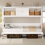 Twin Size Murphy Bed with Charging Station and a Drawer