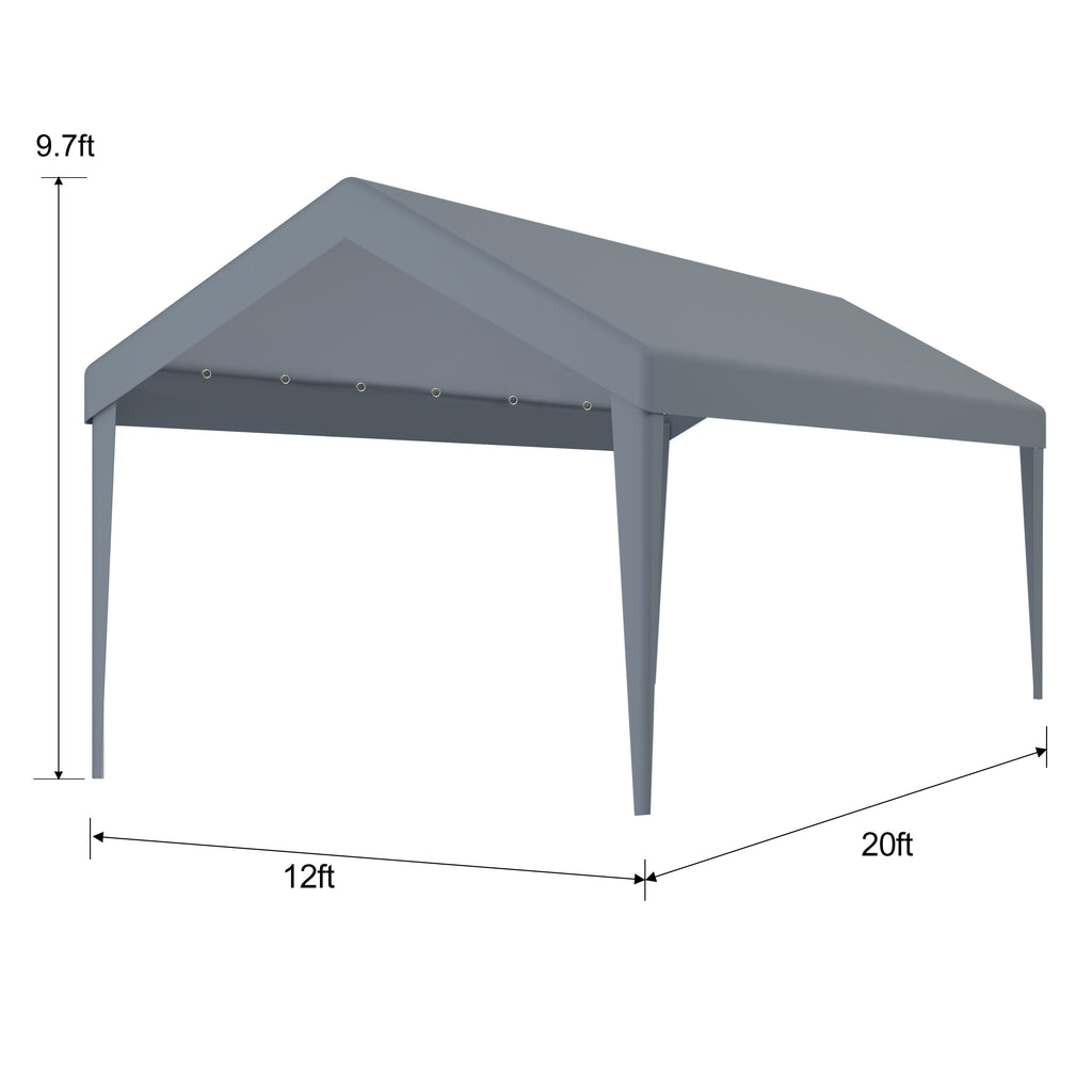 12x20ft Carport Replacement Canopy Cover