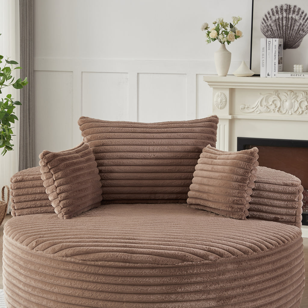 55" Corduroy Sponge Sleeper Chair