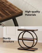 23.6 Inch Narrow 3-Tier End Table with Storage