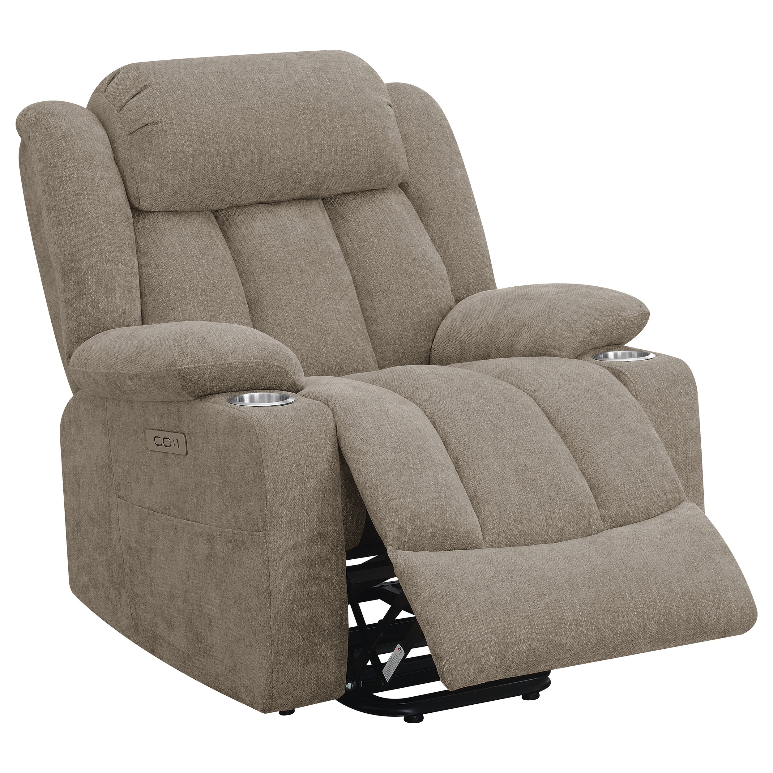 Beca Camel Upholstered Power Lift Recliner