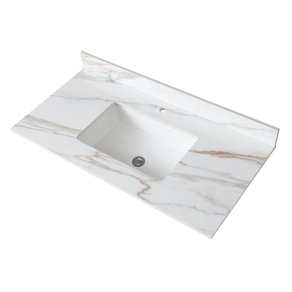 43 Inch Marble Vanity Top with Undermount Rectangular Sink
