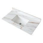43 Inch Marble Vanity Top with Undermount Rectangular Sink