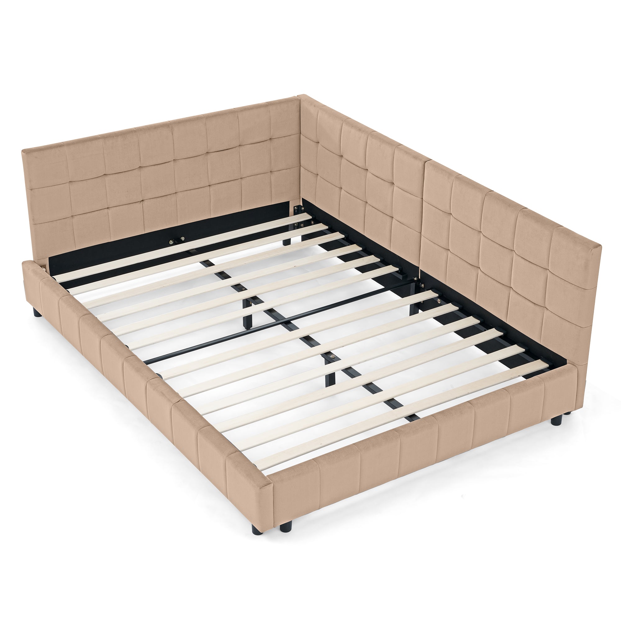 Full Size Upholstered Tufted Bed Frame