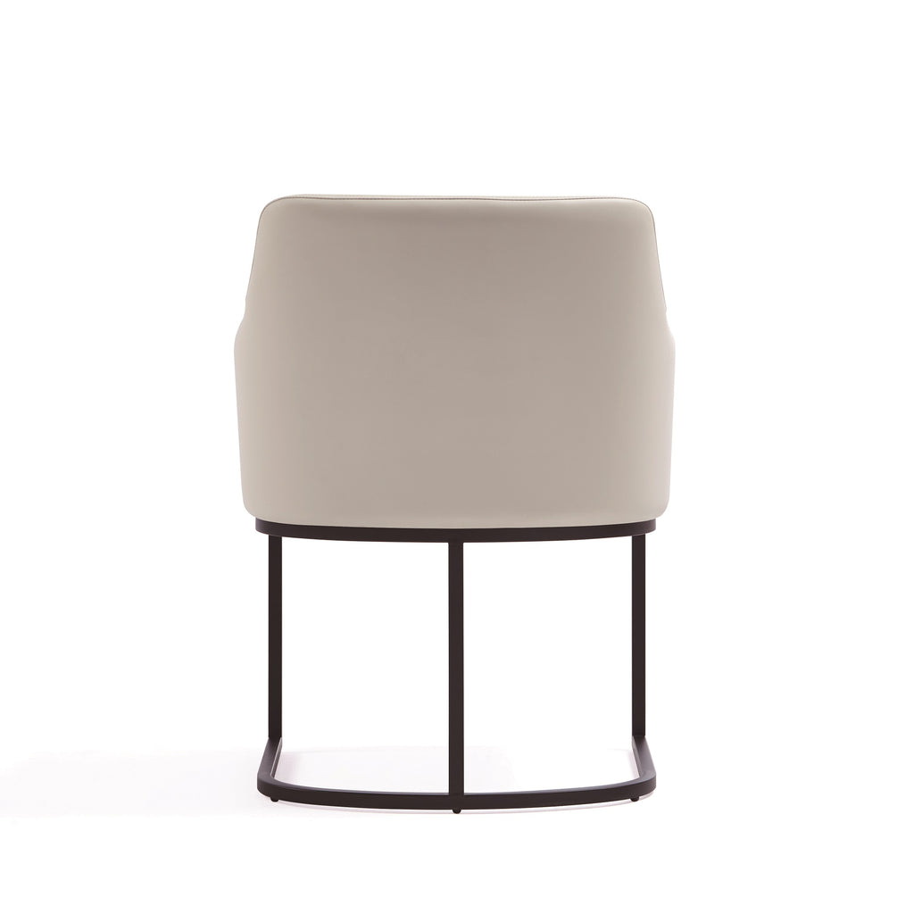 Serena Metal Vegan Leather Armchair