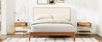 King Size Solid Dry Bamboo Wood 12 Inch Platform Bed