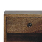 Solid Wood Floating Mini Classic Bedside, Wall-mounted, 1-Drawer, 1 Open Slot
