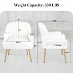 Velvet Accent Chair - Modern Upholstered Living Room Chair