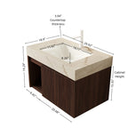 EIDEN 30" Bathroom Vanity & Sink - Floating Storage Cabinet