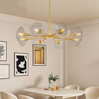 36" Modern Gold 8-Light Sputnik Chandelier