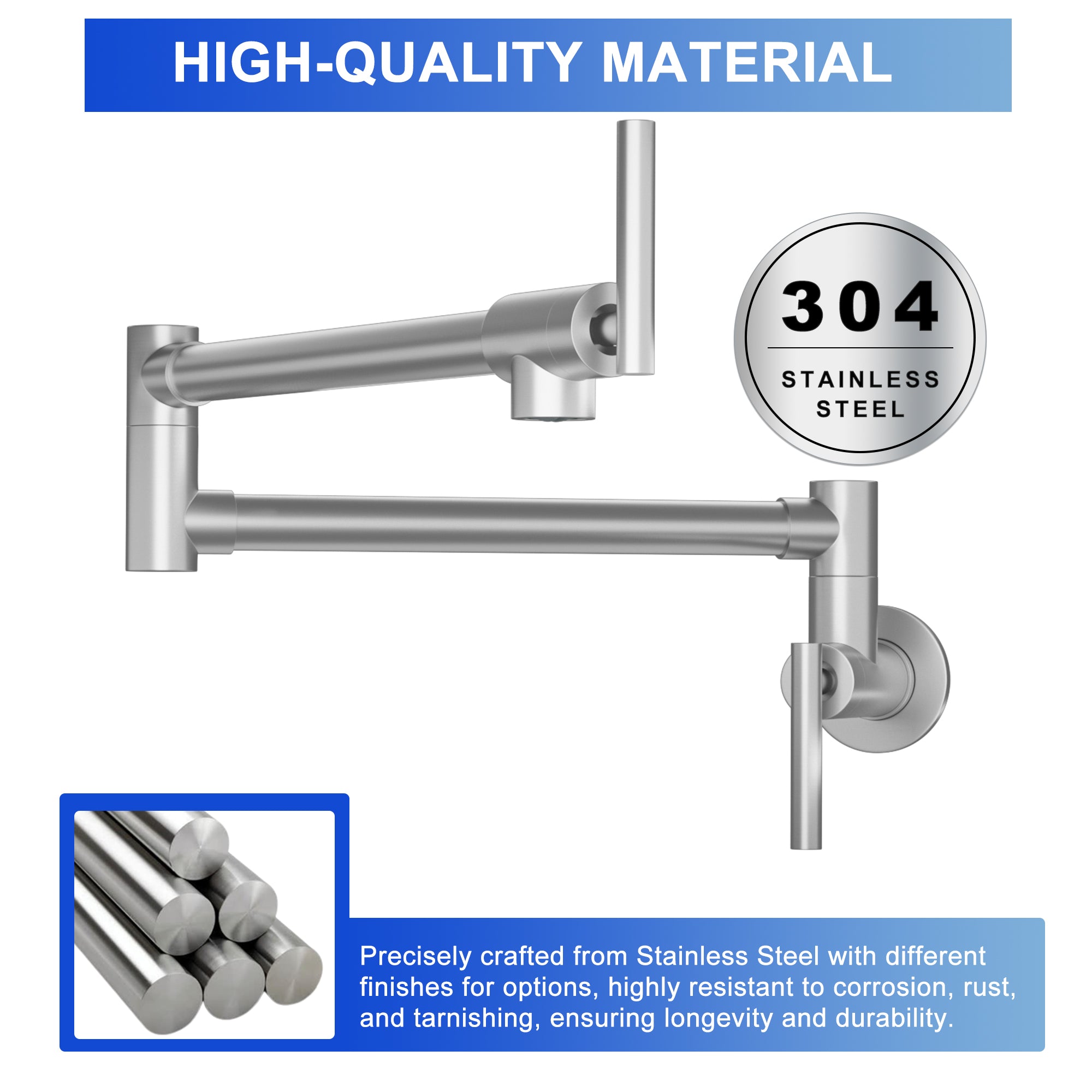 Brushed Nickel Pot Filler Faucet