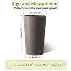 2 Pack Tall 21.7 in Planters for Outdoor Plants