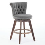 26" Counter Height Bar Stools Set of 2, 360° Swivel Stools