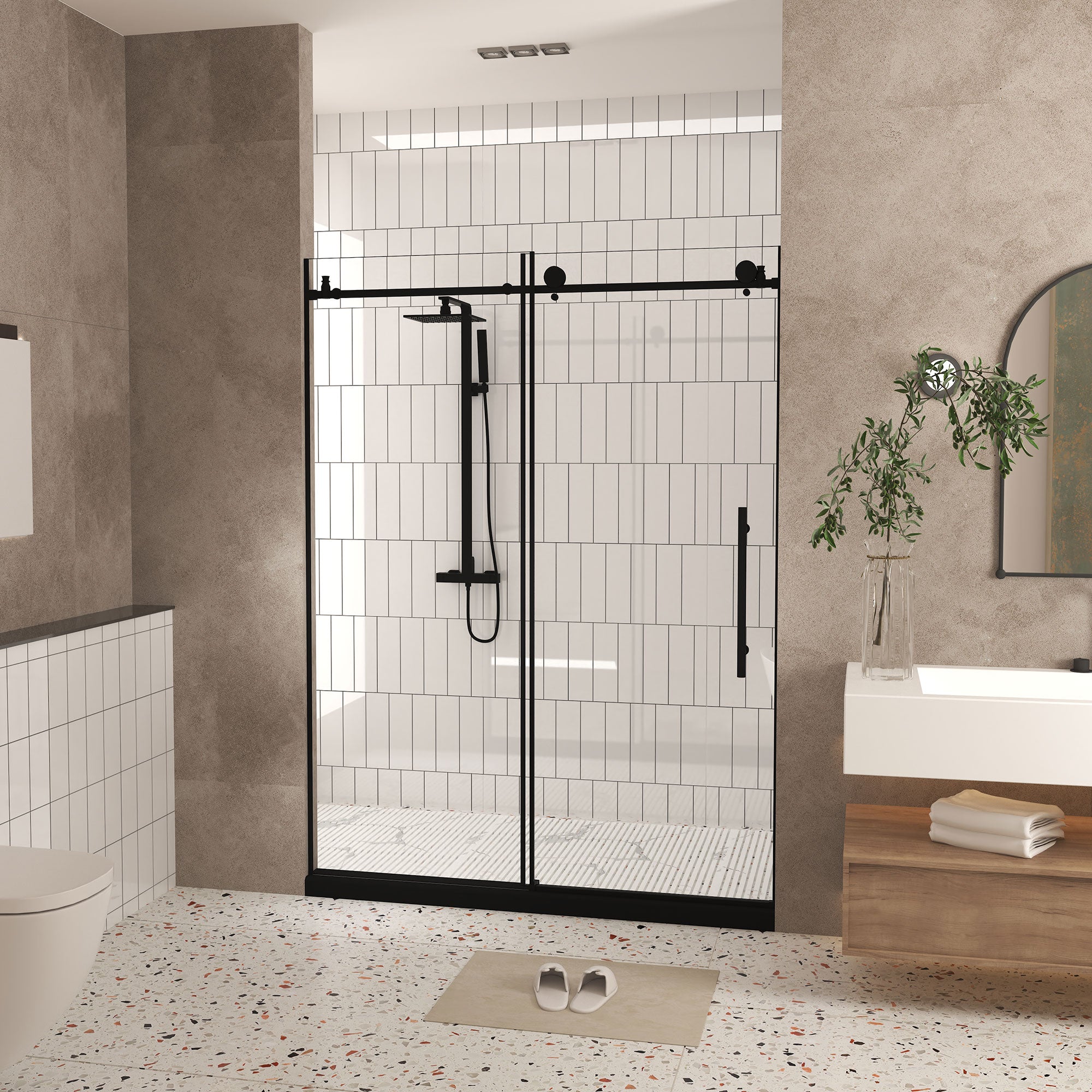 Frameless Shower Door 44-48" W x 76" H