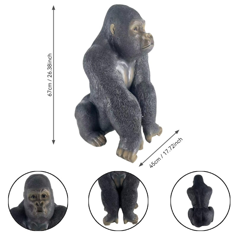 26.38" High Realistic Gorilla Figurine
