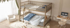 Full XL Over Queen Bunk Bed with Ladder and Guardrails