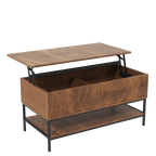Lift Top Coffee Table 39.4 Inch Rectangle - Farmhouse Style