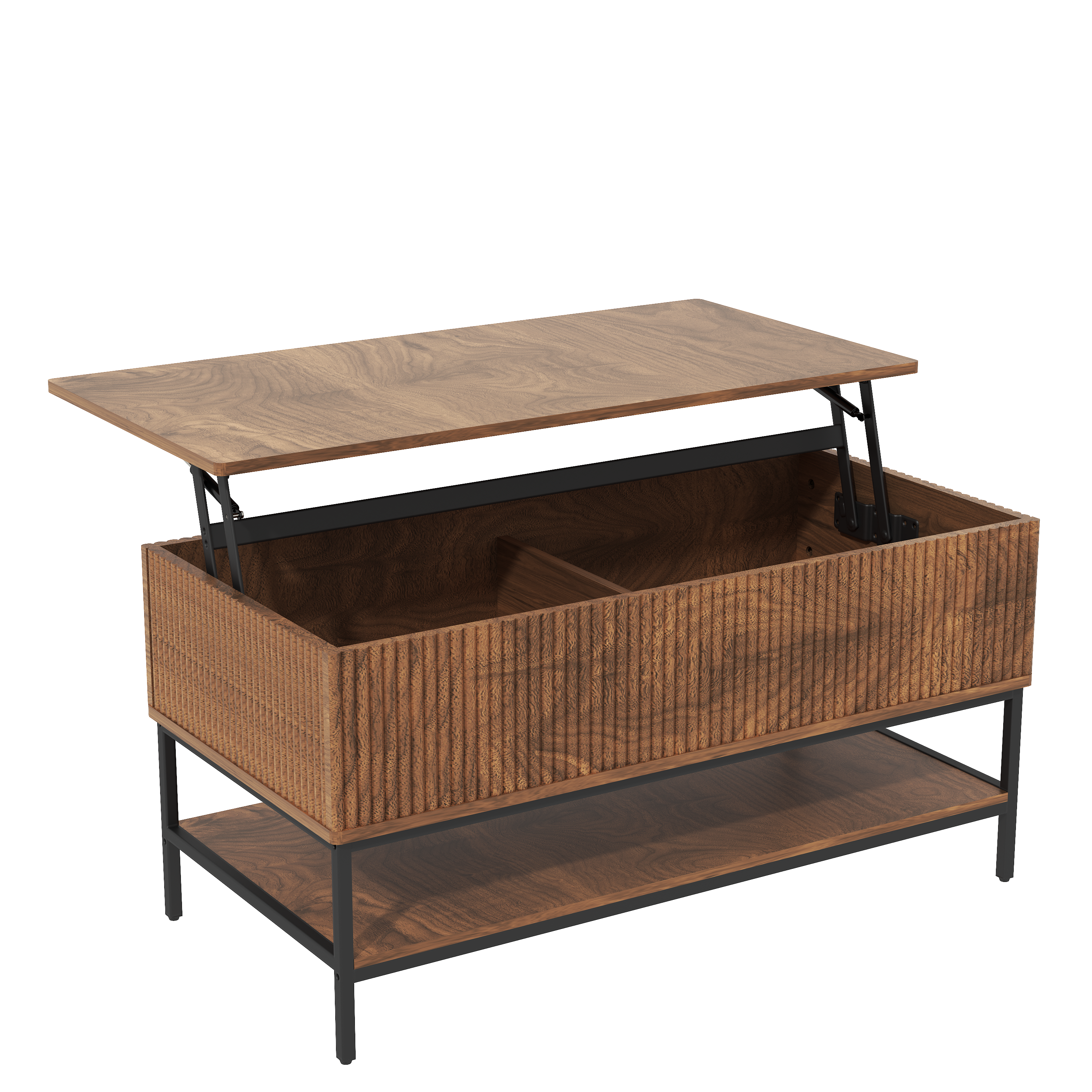 Lift Top Coffee Table 39.4 Inch Rectangle - Farmhouse Style