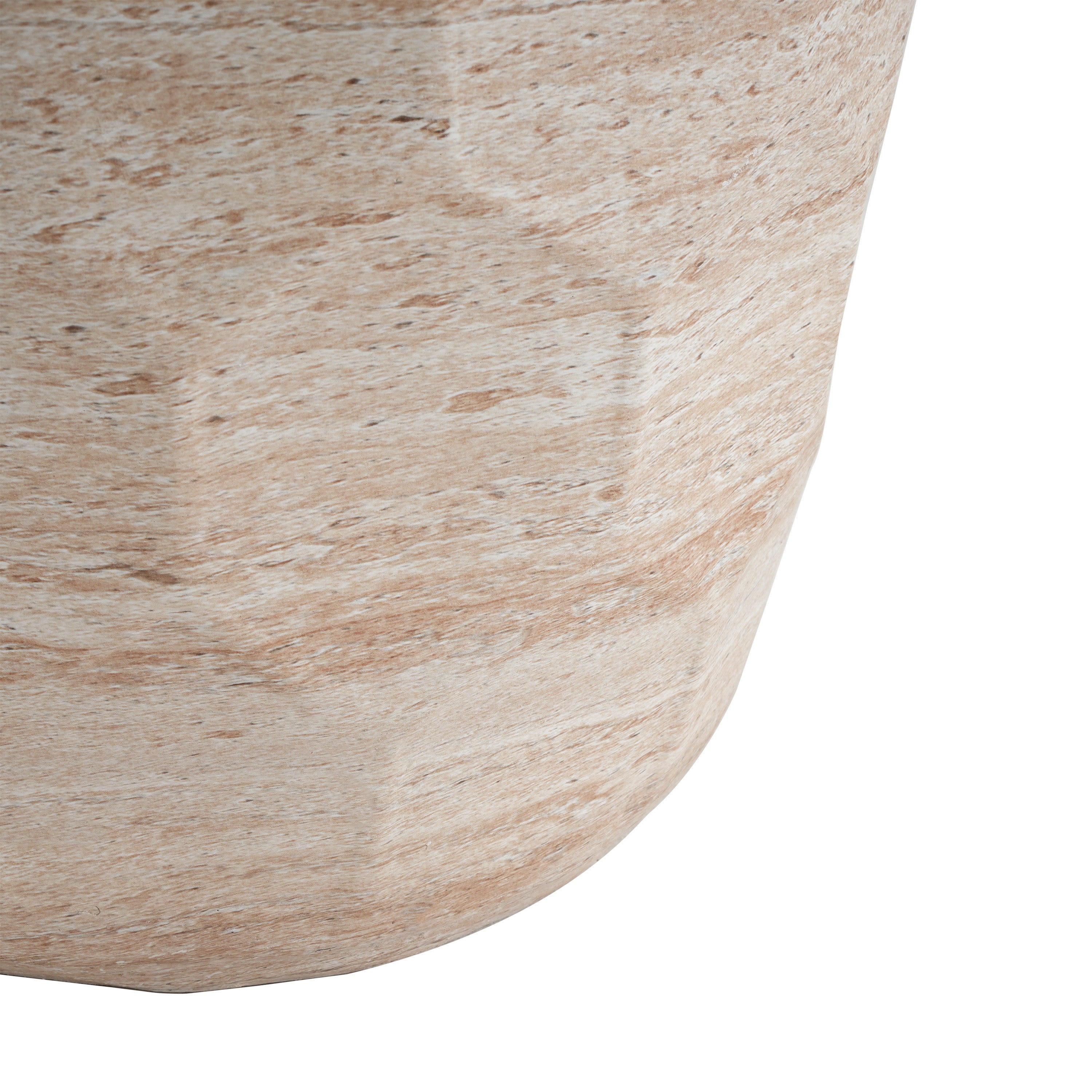 Outdoor/Indoor Lightweight Concrete Side Table - Travertine Finish