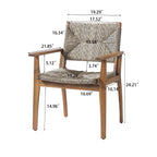 Durable Outdoor Dining Chair with Acacia Wood Frame