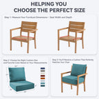 6" Thicker Outdoor Chair Cushion Set