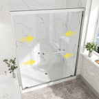 55"-60" W x 72" H Matte Shower Doors