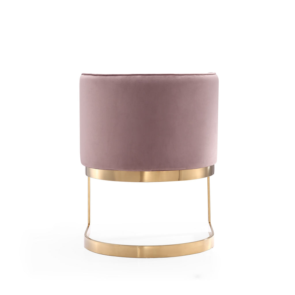 Aura Metal Velvet Dining Chair