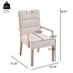 Upholstered Dining Chairs with Armrests