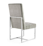 Element Metal Velvet Dining Chair in Steel