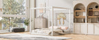 King Size Canopy Platform Bed with Support Legs