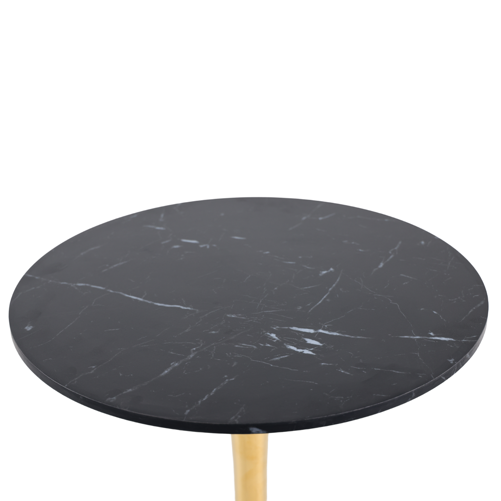 Black Marble Tulip Dining Table for 2-4 People