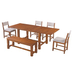 TOPMAX 6-Piece Dining Set with Bench