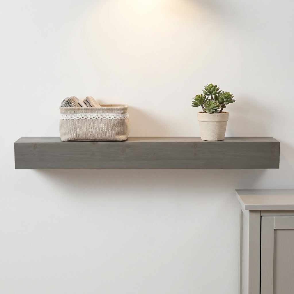 72" Fireplace Mantel Fir Wood Wall-Mounted Shelf
