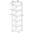 Cappuccino 6-Tier Corner Bookcase