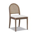 Panama 18.5" Curved Cane Rattan Side Dining Chair, Set of 2