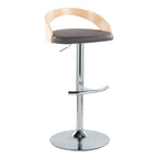 Contemporary Adjustable Barstool with Swivel