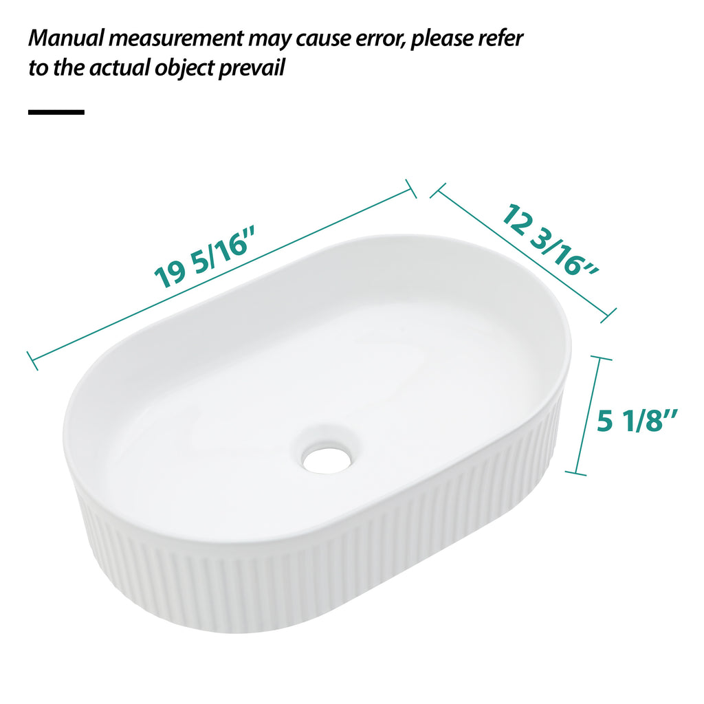 19.31x12.19 Inch Bathroom Vessel Sink