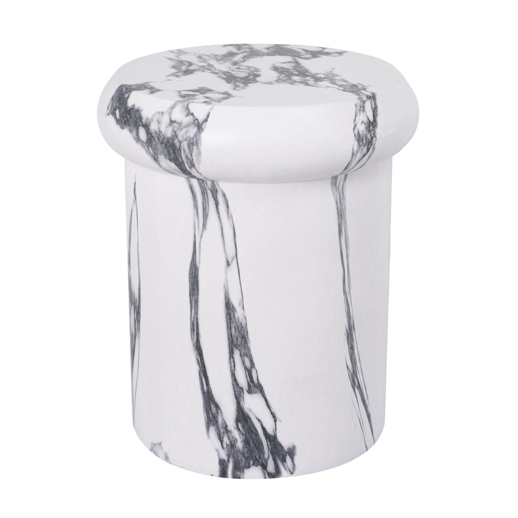18.11"H Sculptural MGO Side Table