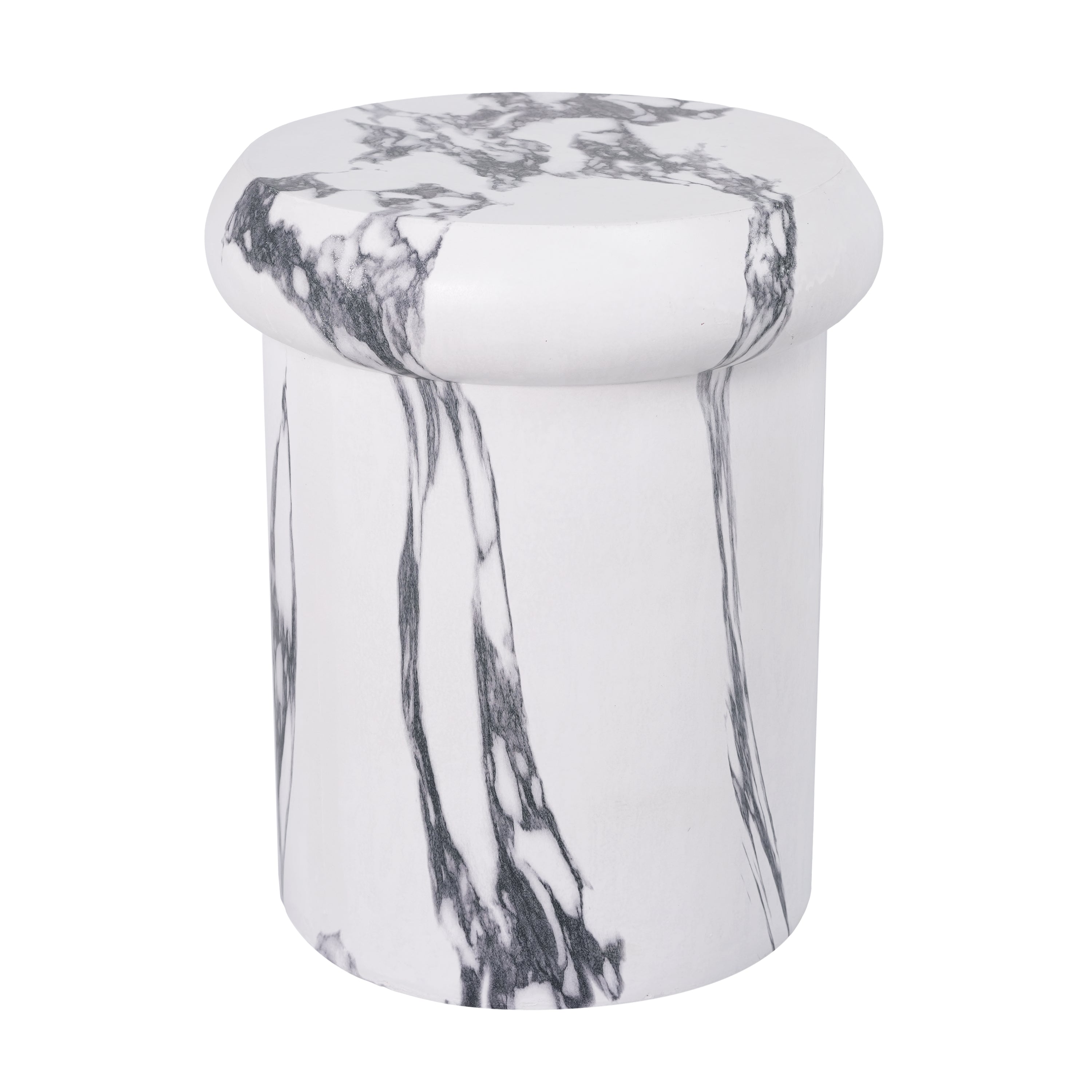 18.11"H Sculptural MGO Side Table