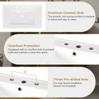 30" Modern Bathroom Vanity With Sink Combo Set