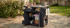 TOPMAX Outdoor Solid Wood Extendable Kitchen Island