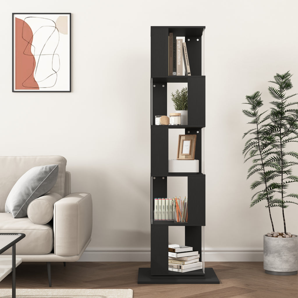 360° Rotating Bookshelf with Acrylic Plate