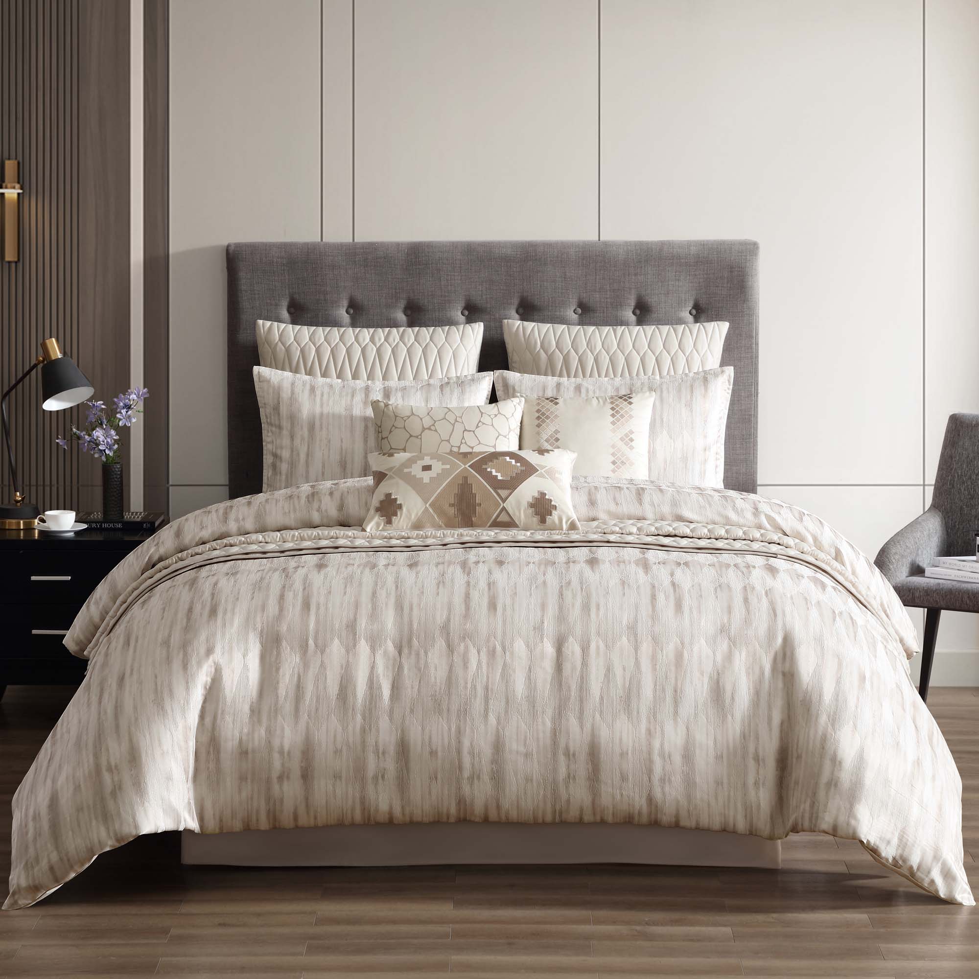Milan 10 PC W Coverlet Queen Comforter Set