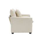 Mid-Century Modern Set of 2 Sofas with One 3-Seater Sofa and One Single Accent Chair