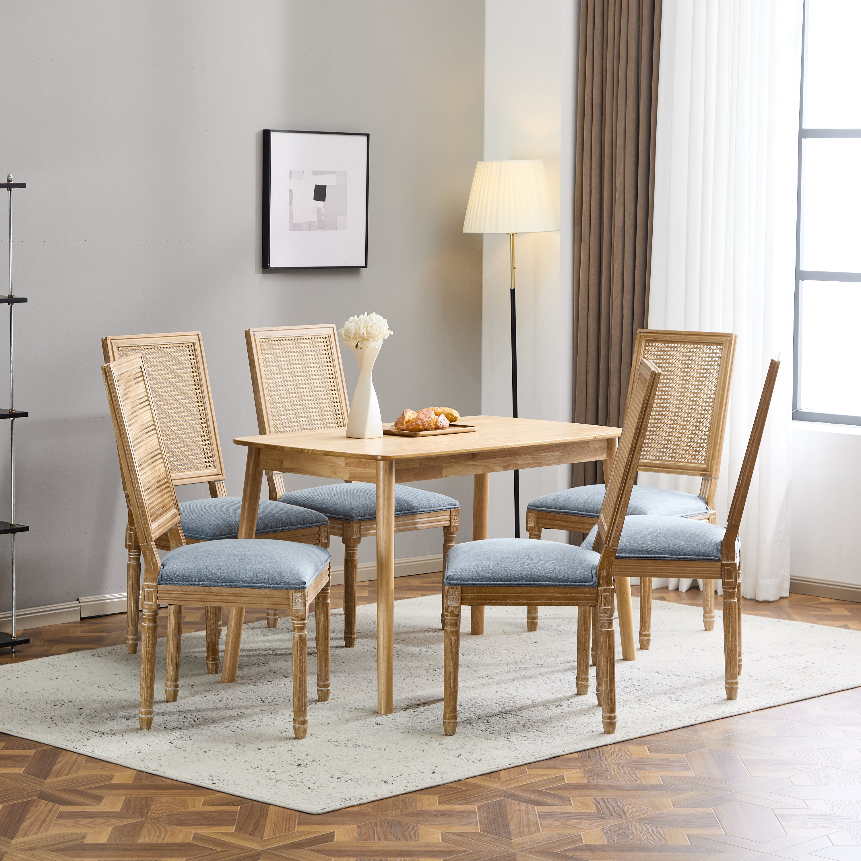 Set of 6 French Country Dining Chairs