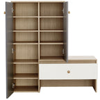 12 Pair Shoe Storage Organizer with Bench