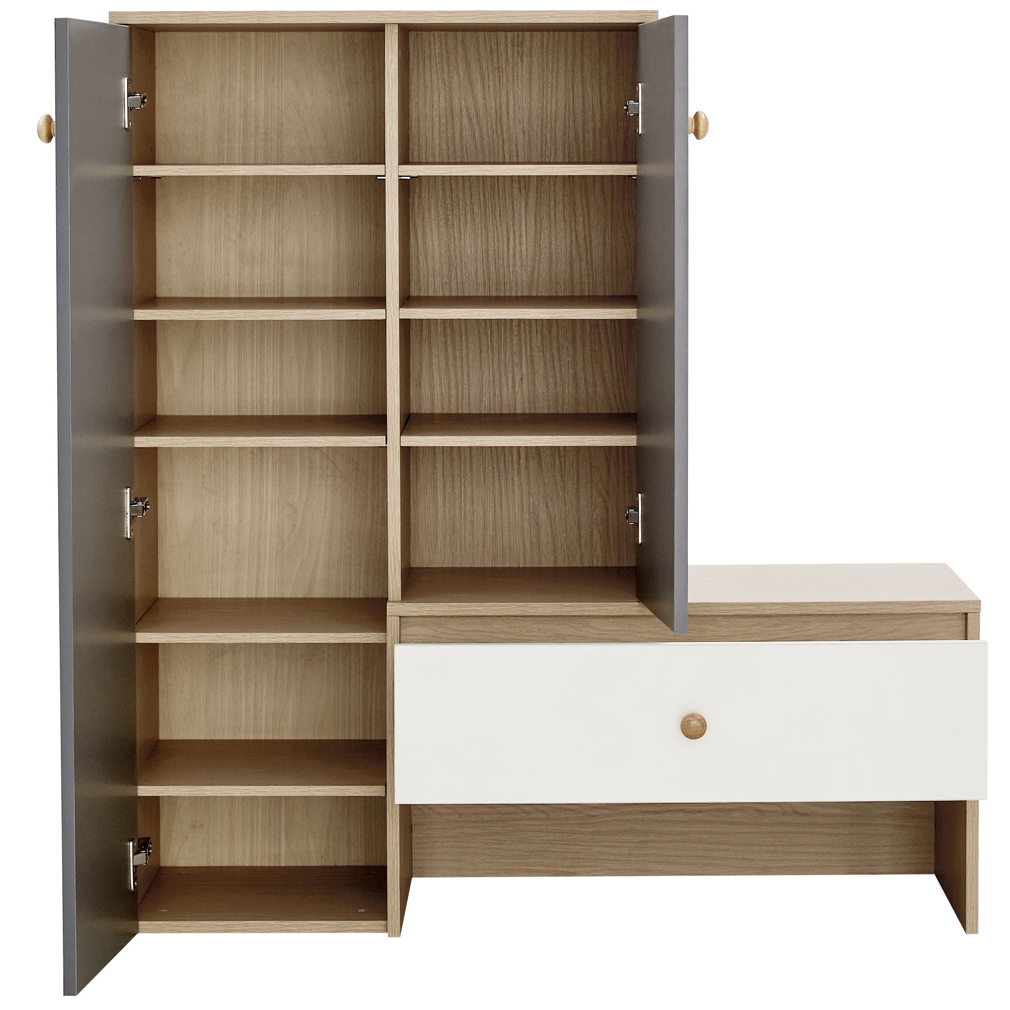 12 Pair Shoe Storage Organizer with Bench
