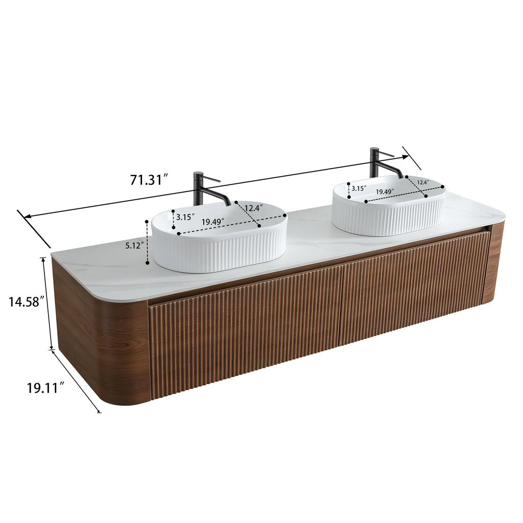Erba 72 Inch Bathroom Vanity With Sink