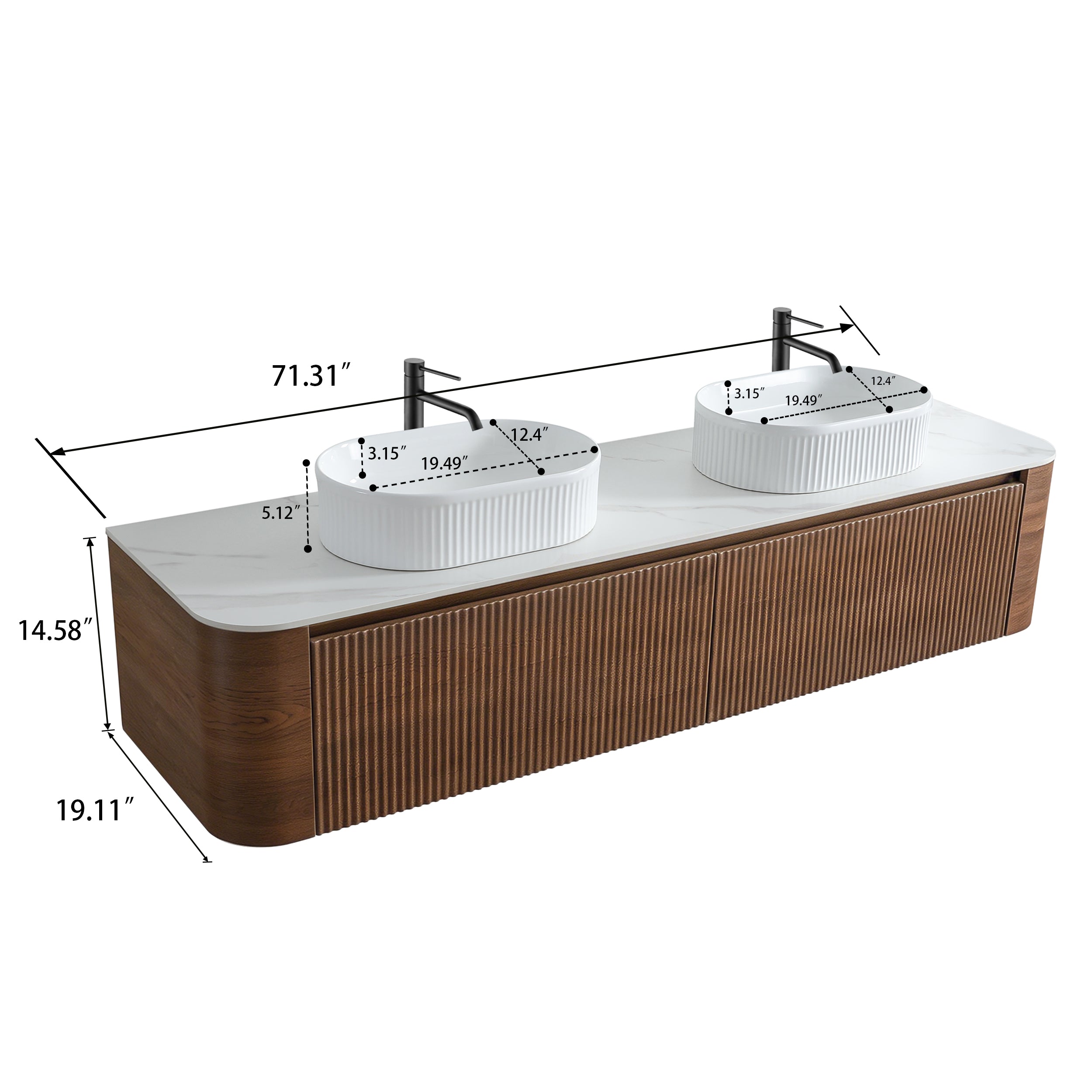 Erba 72 Inch Bathroom Vanity With Sink