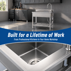 Stainless Steel Utility Sink, Freestanding Sink 2